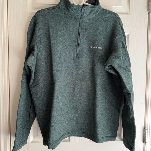 Columbia Men's Forest Green Zip-Up Sweater - Picture 4 of 6